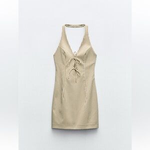 Zara Gingham Mini Dress NWT